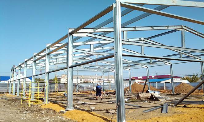 Ангар каркасный