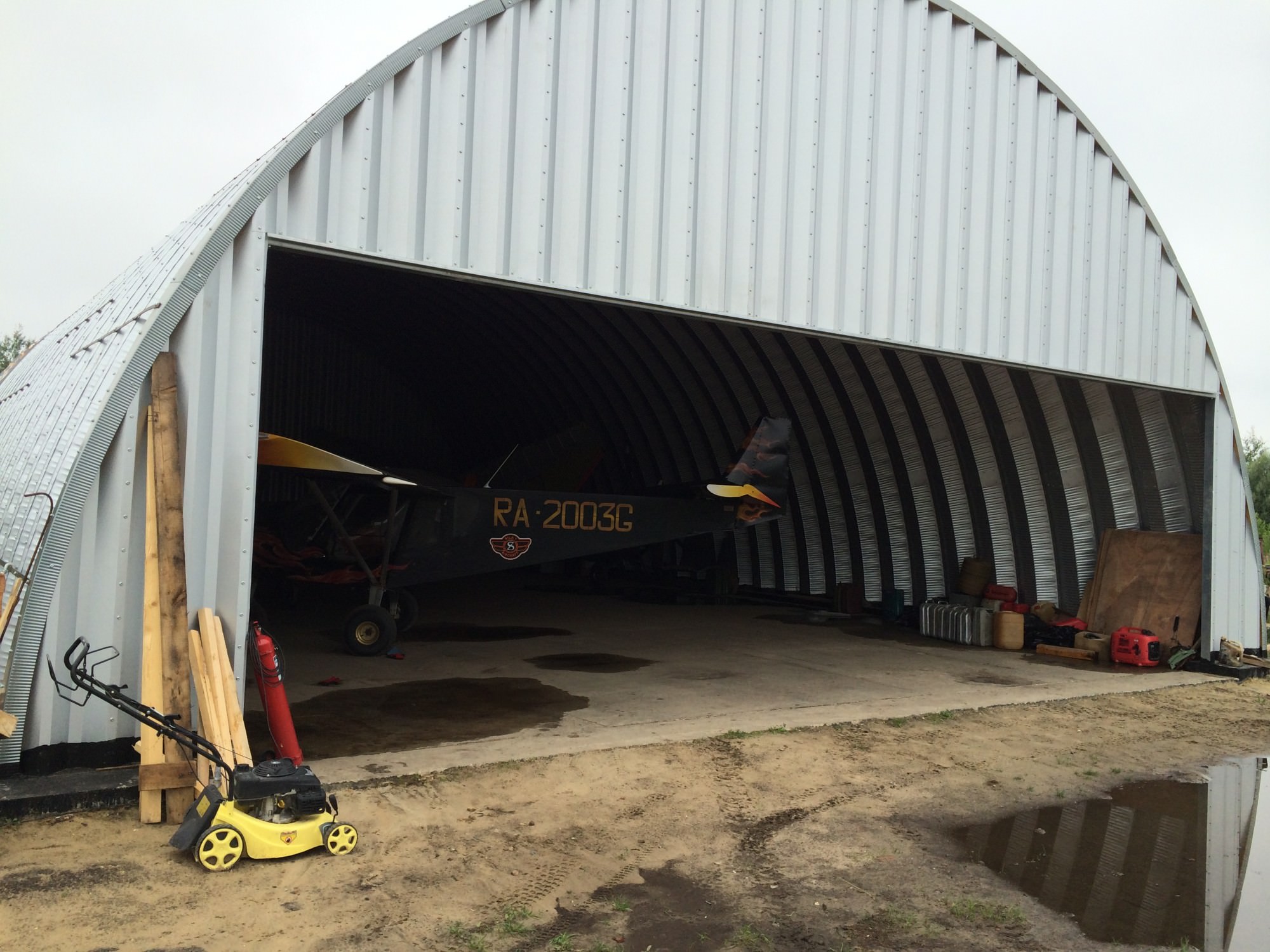 Бескаркасный неразборный ангар